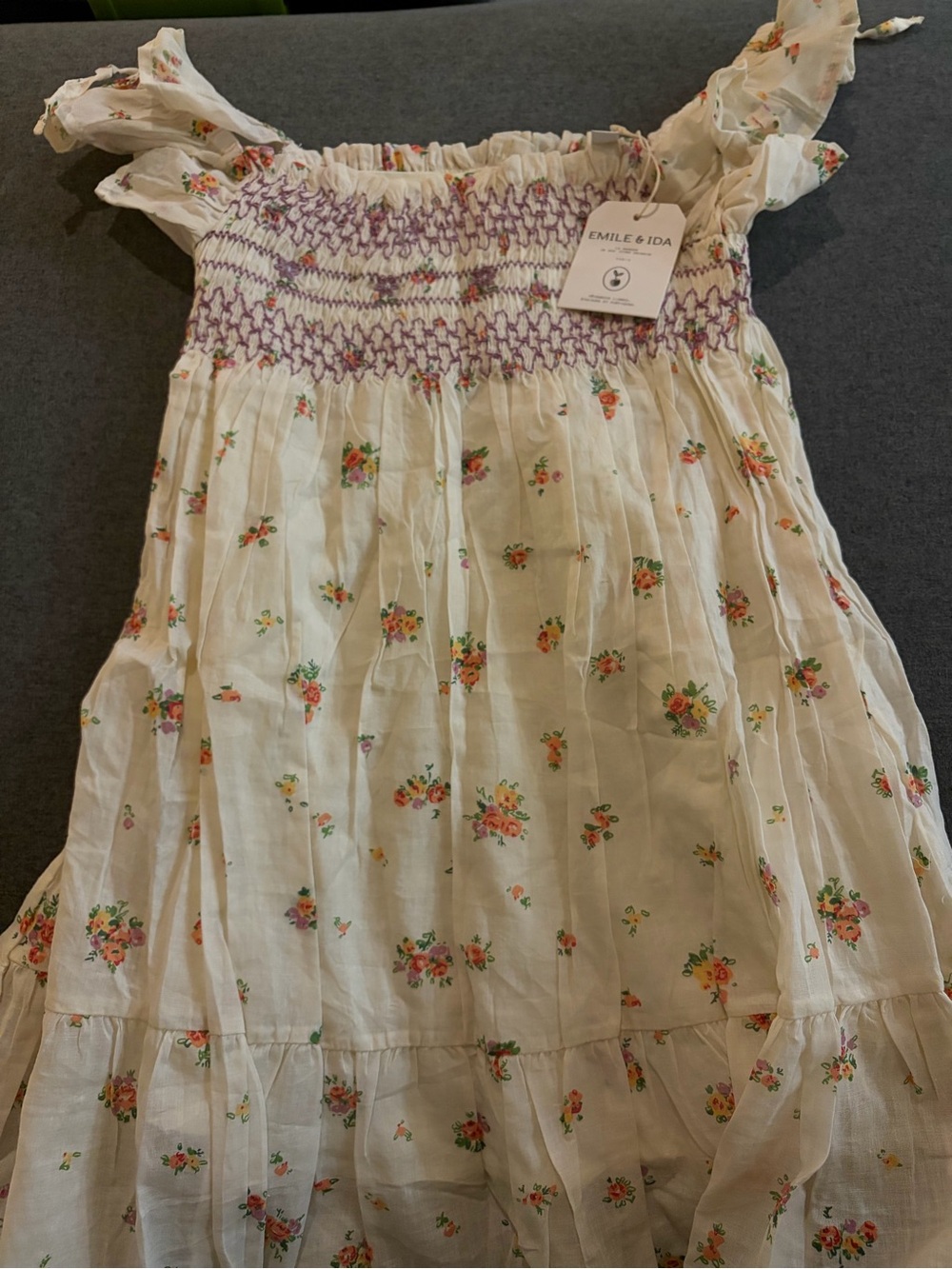 Emile et Ida Floral Smocked Althea Dress NWT
